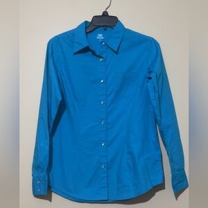 Wrangler Women’s Pearl Snap George Strait Vibrant Blue Casual Western Shirt